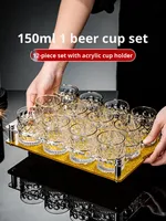 Ensemble de verres à bière en cristal 2025, luxe, maison, bar personnel, KTV, commercial, petite taille, design minimaliste
