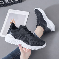 Chaussures de sport décontractées respirantes pour femmes, nouvelle collection 2025, confortables, en maille, à lacets, antidérapantes pour l'automne – Vente en gros