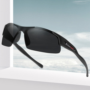 Gafas de Sol Polarizadas Cuadradas para Hombre, Lentes TAC con Protección UV400, Montura de PC Negra, Gafas Deportivas para Ciclismo, Conducción y Pesca - Product Image 1