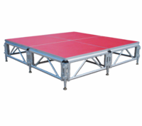 Omegatruss – Scène modulaire en alliage d'aluminium 4x4 pieds, système de plateforme portable pour événements extérieurs et mariages, capacité de charge 900 kg, montage rapide