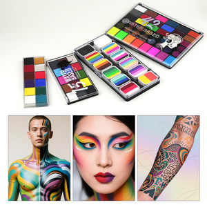 Vente en gros <span class=keywords><strong>Kit</strong></span> de <span class=keywords><strong>peinture</strong></span> pour le visage et le corps <span class=keywords><strong>Kit</strong></span> de <span class=keywords><strong>peinture</strong></span> professionnelle pour le visage hypoallergénique non toxique avec pochoirs et pinceaux - Product Image 6