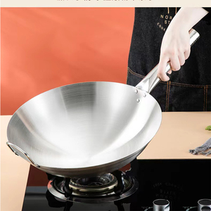 Wok Chino Económico de 30 cm de Acero Inoxidable con Dos Asas - Product Image 5