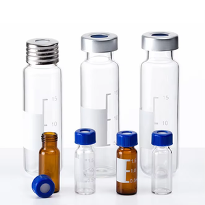 Équipement de laboratoire de <span class=keywords><strong>chimie</strong></span> de haute qualité, flacon d'échantillon transparent et brun de 2 ml à vis courte avec zone d'écriture - Product Image 1
