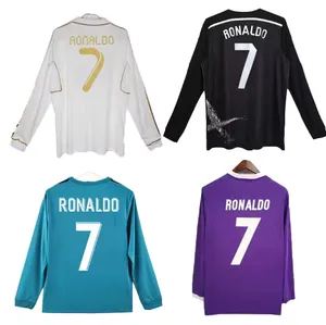 Tùy Chỉnh Cổ Điển Bất Bóng Đá Jersey Dài Tay Áo Bóng Đá Áo Sơ Mi Ronaldo Cổ Điển Jersey Cr711 12 13 14 15 16 17 Bóng Đá Jersey