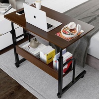 Étudiant étude blanc hauteur réglable ordinateur de bureau en bois moderne pas cher roues mobiles bureaux d'ordinateur support d'ordinateur portable à vendre