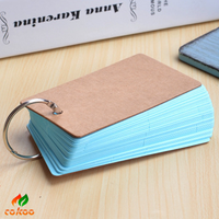 Anpassbares Mini-Notizbuch Loseblatt-Taschenbuch mit Eisenring Blank Color Paper Cover Handschrift-Speicher karte für Wörter
