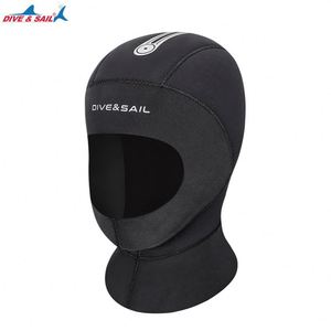 Bonnet de plongée en néoprène CR extensible de 5 mm pour l'hiver, couvrant tout le visage, chaud, pour les sports nautiques, la natation, la plongée - Product Image 3