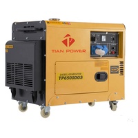 Générateur diesel silencieux portable de 7 kW avec démarrage automatique et à distance, faible bruit, tension nominale 230 V, fréquence 50 Hz, options ATS