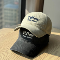 Casquette Dad Hat unisexe brodée à couronne souple, lavée en gros, avec lettres, vente en gros