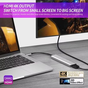 <span class=keywords><strong>USB</strong></span> Type-<span class=keywords><strong>C</strong></span> концентратор 4K HD-MI USB3.0 Rj45 док-станция многопортовый док-адаптер для ноутбука с зарядкой PD для iPad - Product Image 4