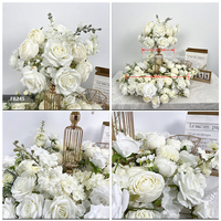 Guirlande bleu marine de 30 cm/60 cm pour décoration de toile de fond de mariage, à suspendre sans support, centre de table, boule de fleurs artificielles roses