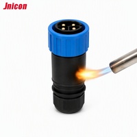 Connecteur circulaire étanche M23 UL94-V0 IP67, cordon moulé coudé droit, fiche mâle pour appareils solaires hors réseau et marins