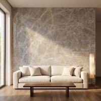 Dalle de marbre gris Hermes, pierre naturelle turque, gris foncé avec veines blanches effet toile d'araignée, finition polie pour comptoir, meuble-lavabo et revêtement de sol