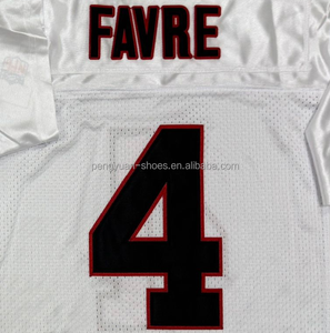 جاهز لشحن قميص كرة القدم الأمريكية المخيط باللون الأسود/الأبيض بأفضل جودة - Product Image 4