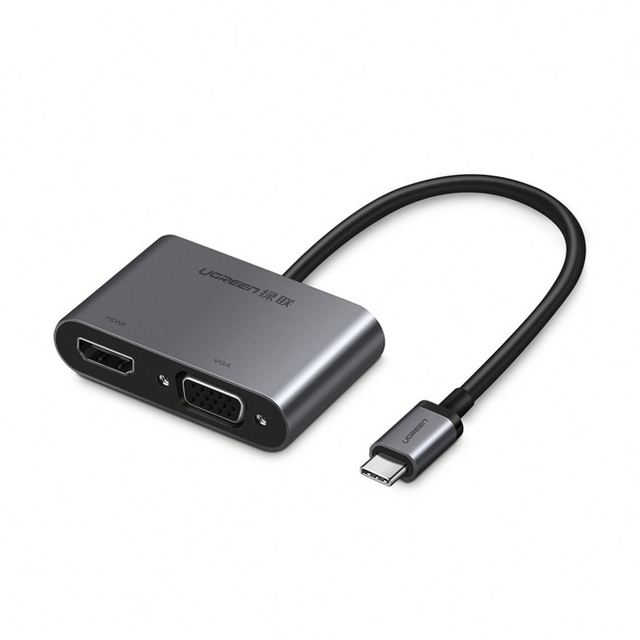 UGREEN 2 in 1 USB C Hub Type-C to -VGA Adapter with PD 4K- 1080P VGA Converter