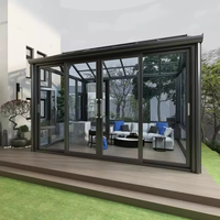 Serre moderne en aluminium sur mesure, double vitrage trempé, haute transmission lumineuse, design écologique