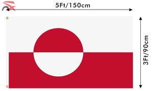 <span class=keywords><strong>Bandera</strong></span> Nacional de <span class=keywords><strong>Groenlandia</strong></span> de Poliéster de 90*150cm para Exteriores, Precio de Fábrica, para Celebrar Eventos Deportivos - Product Image 3