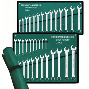 Bộ cờ lê mở đa năng hình hoa mai, nhiều kích cỡ, 6-22 món, kèm túi vải, bộ cờ lê ratchet - Product Image 1