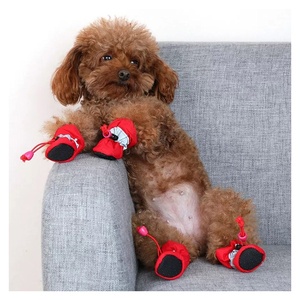 4 pz/set invernali impermeabili per cani da compagnia scarpe antiscivolo con suola morbida calzature spesse calde per piccoli gatti cani calzini stivaletti - Product Image 5