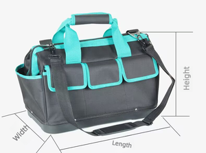 Plastic-bottomed Water-resistant Tool <b>Bag</b> Thickened Multi-pocket Men's Crossbody Shoulder Tool Storage <b>Bag</b> - Product Image 4