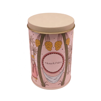 Customized Wholesale Biscuit Round Iron Box Packaging for Candy Cake Iron Box Packaging
