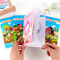 Set de Libros para Colorear con Dibujos Animados para Niñas, Encuadernación Perfecta, Papel Couché, Papel Decorativo, Papel Kraft, Tapa Blanda, Maquillaje para Fiestas Infantiles