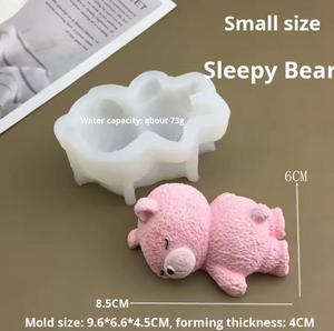 Stampo in Silicone Riutilizzabile per <span class=keywords><strong>Torte</strong></span> e Gelati <span class=keywords><strong>con</strong></span> Design 3D a Forma di Orso, Forma Irregolare per Creazione di Dolci - Product Image 4