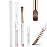 Pinceau à ongles en poils de Kolinsky pour la beauté des ongles, pinceau à strass, pinceau à rayures fines pour le dessin, vente en gros pour les professionnels