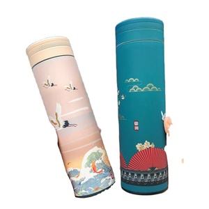 Thermos Solhui 500 ml, style chinois rétro créatif, pour hommes et femmes, étudiants, en acier inoxydable, flacons isothermes littéraires, bouteille d'eau - Product Image 1
