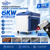 Machine de nettoyage au laser à fibre continue portative de 6000 W, haute puissance, pour l'élimination de la rouille et de la peinture sur métal, usage industriel
