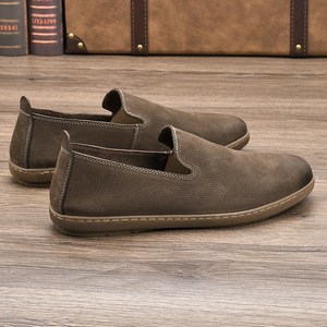 Chaussures d'été respirantes en cuir véritable pour hommes, style décontracté rétro, à enfiler, semelle en cuir de vachette non doublée, type <span class=keywords><strong>Doudou</strong></span> - Product Image 2