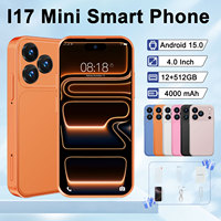 Nuevo Teléfono Inteligente I17 Mini, Cuerpo Compacto, Pantalla de 4.0'', 12+512GB, Versión Global 3G, Teléfono Móvil Mini con Doble Tarjeta SIM