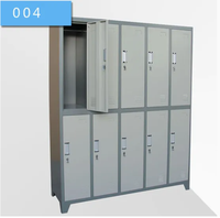 Armoire verticale en acier à 10 portes/étagère casier en métal réglable pour application d'hôpital de gymnase d'école de bibliothèque
