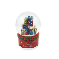 Globe à neige de Noël de luxe personnalisé, plaqué or, peint à la main, en résine écologique, souvenir personnalisé, boule de neige d'amour