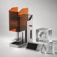 Machine de gravure laser 3D sur cristal, contrôle Wi-Fi, pour cadeau commémoratif pour animaux de compagnie, plaque pour chien/chat/portrait d'animal en cristal, souvenir personnalisé