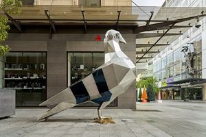 Statue géante de <span class=keywords><strong>pigeon</strong></span> en fibre de verre peinte à la main, artisanat professionnel, fabrication chinoise OEM, pour décoration de mariage - Product Image 2