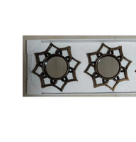 Ensemble de 3 miroirs muraux ronds creux style bohème farmhouse, miroir mural antique en métal pour la décoration murale du salon et de la chambre