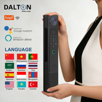 Hafıza Kartlı Depolama Alanına Sahip Wi-Fi Push Pull Akıllı Kilit, Yüz Tanıma, Parmak İzi, Şifre, Kart ve Anahtarla Açma