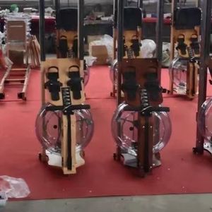 Aesthetic Rubber Wood Water Rowing Machine Water Resistance Design Low Noise Indoor Home Full Body Workout <b>Rower</b> - Product Image 3