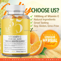 WelnessWays Beauty Gommes à la vitamine C naturelles antioxydantes pour la peau, raffermissantes et brillantes