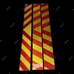 Tanzanie marché 20cm * 1.7m PET aluminium camion sécurité panneau de marquage réfléchissant réflecteur autocollant réfléchissant Chevrin pour véhicule - Product Image 4