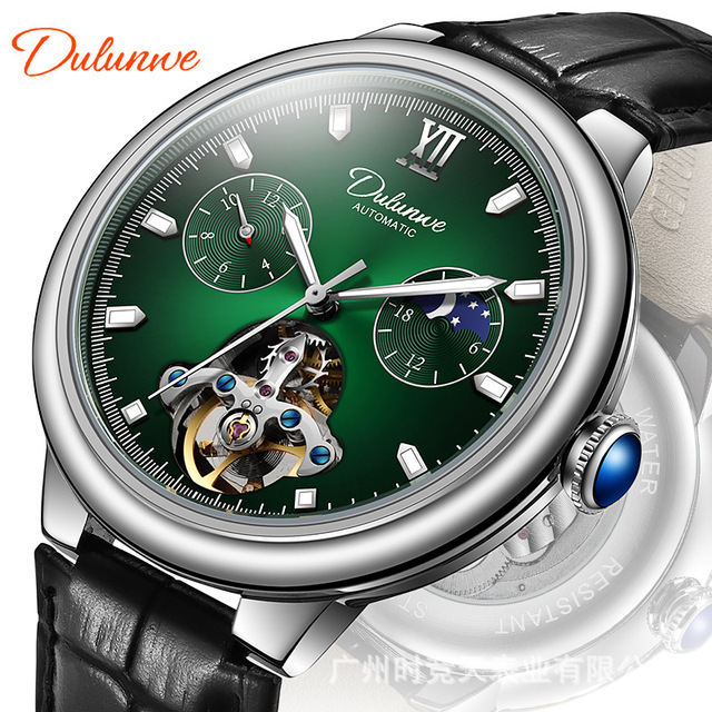 Brand automatic mechanical watch trend explosion cross-border blue balloon flywheel men's waterproof luminous watch