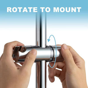 Support de pomme de <span class=keywords><strong>douche</strong></span> à main réglable de 18 à 25mm de diamètre Pince coulissante de remplacement détachable pour barre coulissante universelle pour salle de bain ABS - Product Image 3