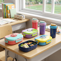 Zurück zur Schule 2026 304 Edelstahl Kinder-Lunchbox 2/3 Fächer Auslaufsicher Lebensmittelecht Isoliert mit Besteck