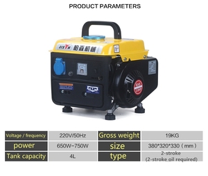 Alternateur à essence <span class=keywords><strong>miniature</strong></span> générateur d'énergie alternative Portable Dc Dynamo ménage générateur électrique manuel silencieux - Product Image 5