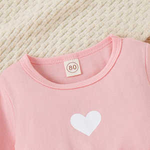 Baby Clothes Spring Long Sleeve Heart Print Tulle A-line Girls Dresses <b>Cute</b> Kids Clothing Ruffles Dresses for Girls - Product Image 4