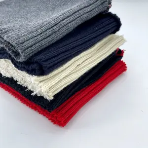 100% acrylic Eco-friendly ribbing knit 2x2 tweed jacket knit ribbed fabric for bomber jacket hem and cuff