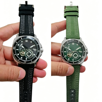 Nouvelle Montre Mécanique de Luxe 2026 Automatique Cadran Noir Aiguilles Lumineuses Bracelet en Toile