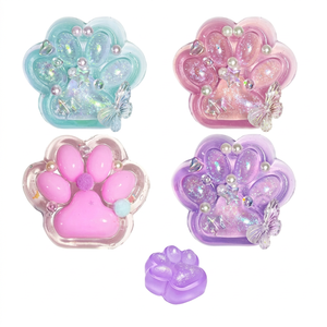 Premium Quality Extra Soft <b>Cat</b> Paw Kawaii <b>Squishy</b> Ball Sensory Fidget Stress Relief Therapy Squeeze Toy for Ages 5+ Unisex - Product Image 1