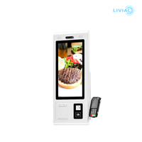 Machine de commande automatique à écran tactile à montage mural pour restaurant de fast-food OEM Kiosques de paiement en libre-service avec lumière
